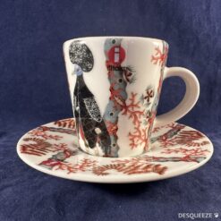 IIttala 'Tanssi' espressokop en schotel. Ø 5,8 cm. hoog 6 cm.