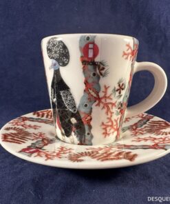 IIttala 'Tanssi' espressokop en schotel. Ø 5,8 cm. hoog 6 cm.