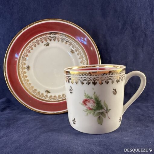 Monaco Porcelaines d'art espressokop en schotel Ø 5 cm. hoog 5 cm. - Afbeelding 2
