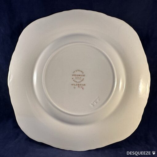 Wedgwood 'Wildbriar' koekschaal/ vierkant bord, afmeting 22 cm x 22 cm. - Afbeelding 2
