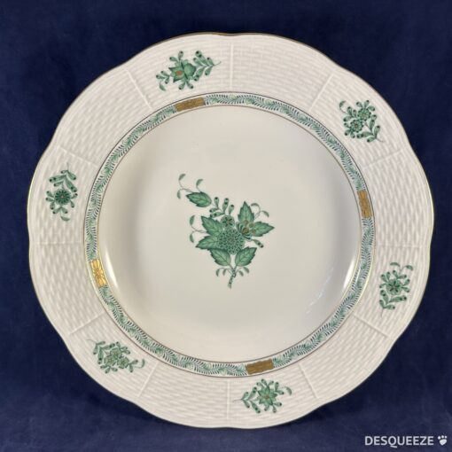Herend decor Apponyi groen diep bord Ø 24,5 cm nr. 503.