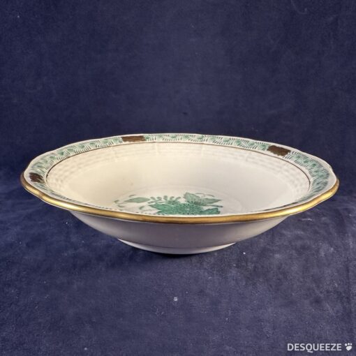 Herend Apponyi groen papkommetje nr 329, hoog 3 cm Ø 14 cm.