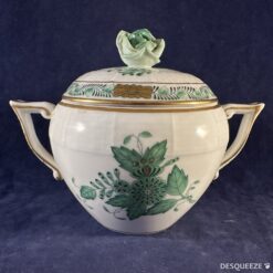 Herend Apponyi groen suikerpotje nr. 665 AV hoog 10 cm