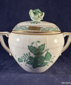 Herend Apponyi groen suikerpotje nr. 665 AV hoog 10 cm