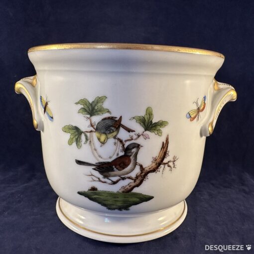 Herend Rothschild cachepot nr 7214, hoogte 12 cm Ø 14 cm.