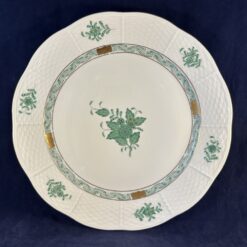 Herend dinerbord, decor Apponyi groen Ø 25,5 cm nr. 524.