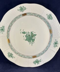 Herend dinerbord, decor Apponyi groen Ø 25,5 cm nr. 524.