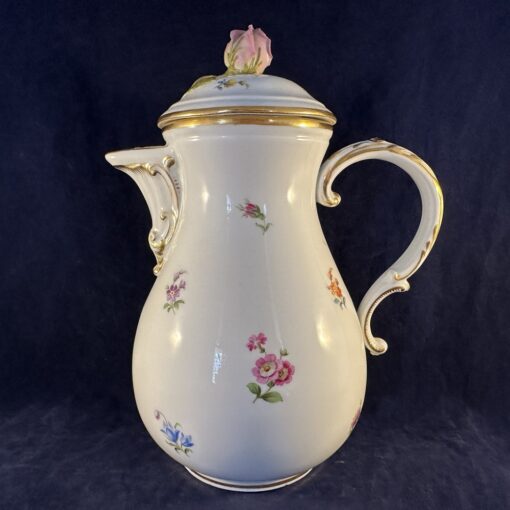 Meissen koffiepot met strooibloemmotief - Streublümchen hoog 22 cm