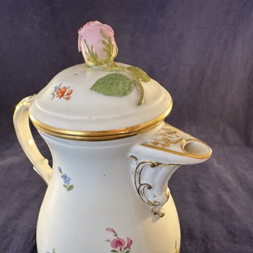 Meissen koffiepot met strooibloemmotief - Streublümchen hoog 22 cm - Afbeelding 2