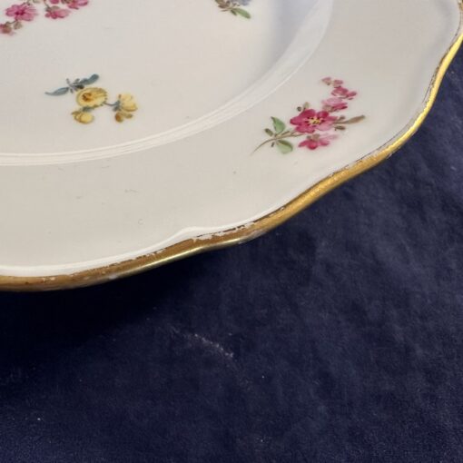 Meissen gebaksbord met strooibloemmotief - Streublümchen Ø 19,5 cm - Afbeelding 3