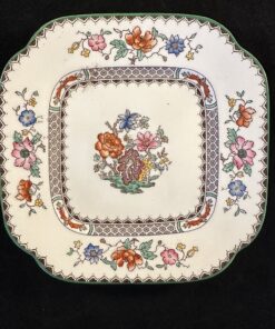 Copeland Spode's 'Chinese Rose' vierkant gebaksbord 14,5 x 14,5 cm