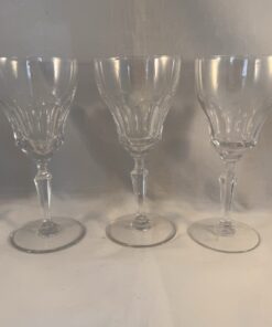 Val Saint Lambert set van 3 rode wijn glazen model Amalfi prachtig geslepen