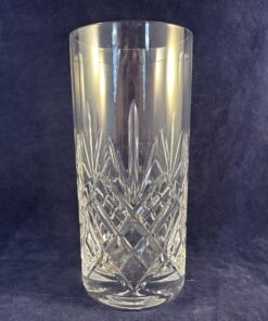 Set van 8 zware kristallen longdrinkglazen hoog 15 cm Ø 6,5 cm