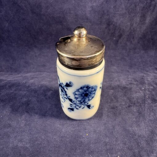 Meissen Zwiebelmuster - Blue Onion mosterdpot, Ø 4 cm hoog 7,5 cm