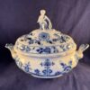 Meissen zwiebelmuster - blue onion zeer grote ovale terrine met deksel 34 x 23 cm