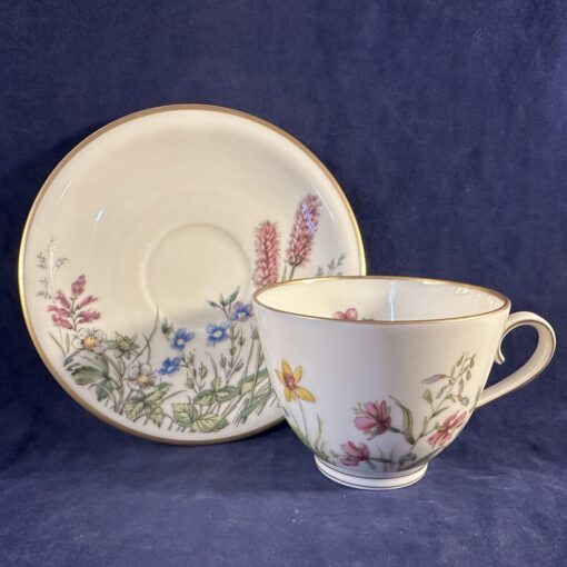 Krautheim,Selb Bavaria Wiesengrund koffiekop en schotel, hoog 6 cm, Ø kopje 8 cm (scene G) - Afbeelding 3