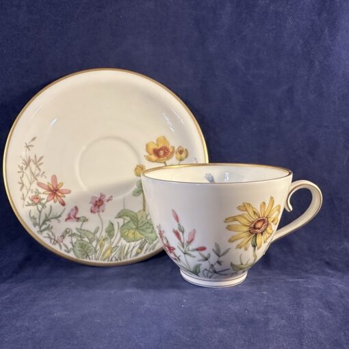 Krautheim,Selb Bavaria Wiesengrund koffiekop en schotel, hoog 6 cm, Ø kopje 8 cm (scene J) - Afbeelding 3
