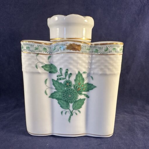 Herend Apponyi groen theebus met dop nr. 6466