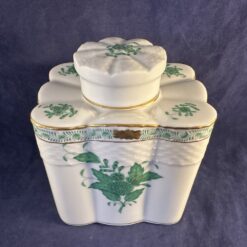 Herend Apponyi groen theebus met dop nr. 6466