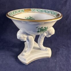 Herend Apponyi groen schaaltje op voet 8,8 x hoog 9 cm nr 6084