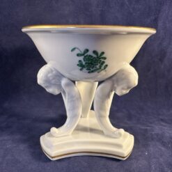 Herend Apponyi groen schaaltje op voet 8,8 x hoog 9 cm nr 6084