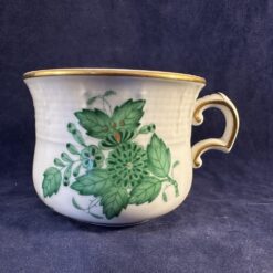 Herend Apponyi groen pot au creme zonder deksel, nr 749, Ø 6,8 cm hoog 5,3 cm