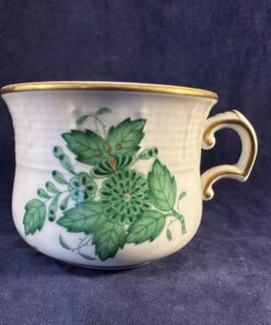 Herend Apponyi groen pot au creme zonder deksel, nr 749, Ø 6,8 cm hoog 5,3 cm