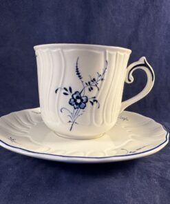 Villeroy & Boch Vieux Luxembourg koffiekop en schotel, Ø kop 7,2 cm, hoog 6,7 cm