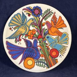 Villeroy en Boch Acapulco fruit/gebaksbord Ø 20,3 cm met dessin over het hele bord (lichte gebruikssporen, zie foto)