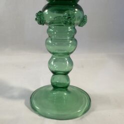 Set van 6 groene roemers met prachtige druivenranken gegraveerd. hoog 18,5 cm - Afbeelding 3