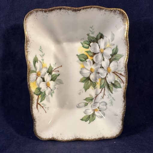 Royal Albert 'White Dogwood' bonbonschaaltje 9 x 12,5 cm hoog 2,5 cm - Afbeelding 3