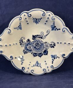 Delfts blauw schaaltje, handpainted, Ø 15 x 18,5 cm