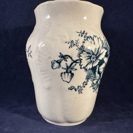 Vaasje met grijs-blauwe bloemen hoog 13 cm - Afbeelding 2