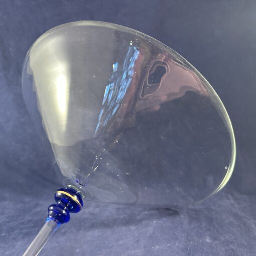 Strakke glazen schaal op voet Ø 22 cm hoog 19,5 cm - Afbeelding 3
