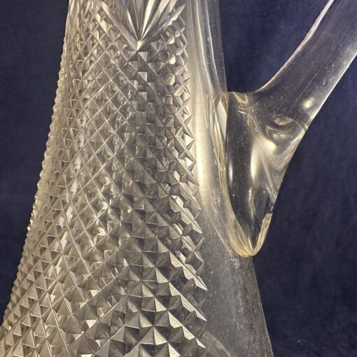 Kristallen karaf met stop en handvat hoog 31 cm. Wilhelmina slijpsel  Hand geslepen kristal - Afbeelding 2