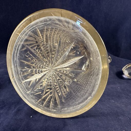 Kristallen karaf met stop en handvat hoog 31 cm. Wilhelmina slijpsel  Hand geslepen kristal - Afbeelding 4