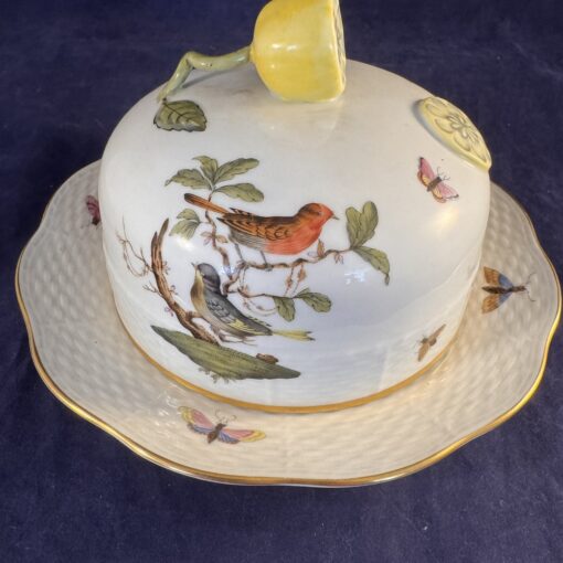 Herend Rothschild bird grote botervloot met deksel
