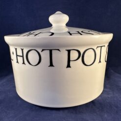 Emma Bridgewater 'Toast and Marmalade' (zwart) ovenschaal met deksel hoog 16 cm Ø 21,5 cm.