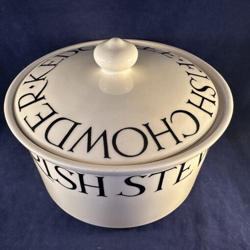 Emma Bridgewater 'Toast and Marmalade' (zwart) ovenschaal met deksel hoog 18 cm Ø 24 cm. - Afbeelding 3