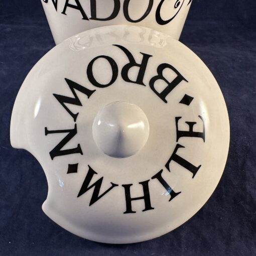 Emma Bridgewater 'Toast and Marmalade' (zwart) suikerpot met deksel hoog 11 cm. - Afbeelding 2