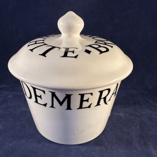Emma Bridgewater 'Toast and Marmalade' (zwart) suikerpot met deksel hoog 11 cm. - Afbeelding 3