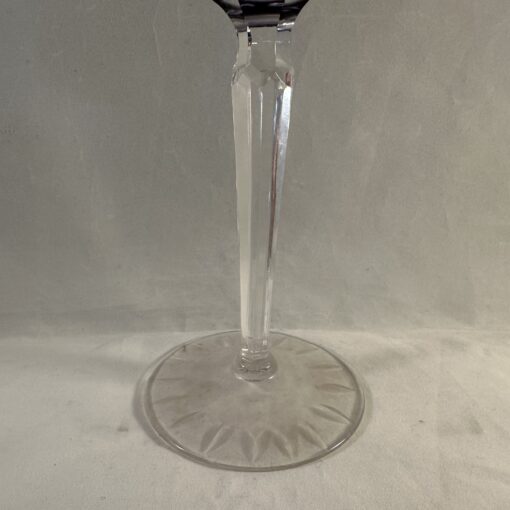 Val Saint Lambert wijnglas lila prachtig geslepen, hoog 18 cm, Ø 6,5 cm - Afbeelding 3