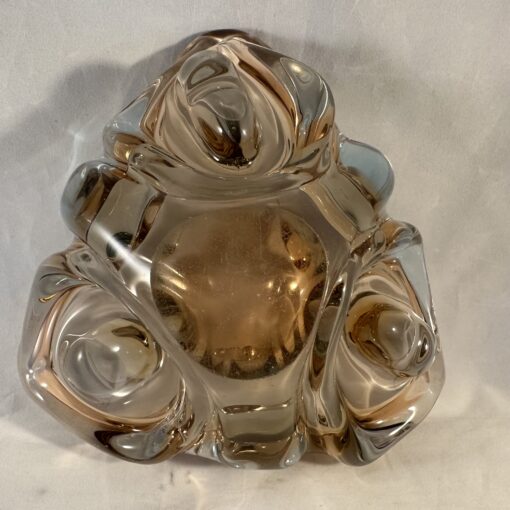 Murano schaal hoog 7,5 cm. 17 x 17 cm.