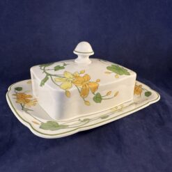 Villeroy en Boch Geranium botervloot hoog 9 cm, 17 x 20,6 cm.