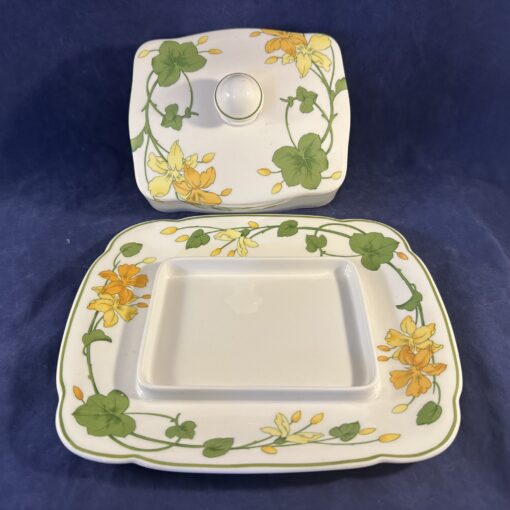 Villeroy en Boch Geranium botervloot hoog 9 cm, 17 x 20,6 cm. - Afbeelding 3