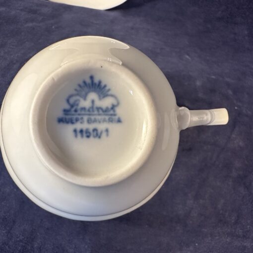 Bavaria Lindner porselein espressokop en schotel,  Ø 6,8 x hoog 5 cm - Afbeelding 3