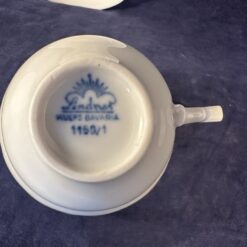 Bavaria Lindner porselein espressokop en schotel, Ø 6,8 x hoog 5 cm - Afbeelding 3