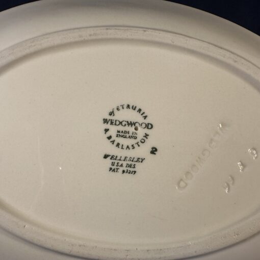 Wedgwood Wellesley sauskom met vaste schotel hoog 12,5 cm, 6,5 x 19 cm. - Afbeelding 4
