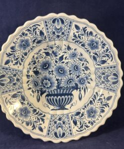 Oud Delft blauw wandbordschaaltje Ø 18,5 cm