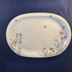 Krautheim,Selb Bavaria Wiesengrund vleesschaal/ presenteerschaal 25 x 35,5 cm (vergeetmenietje)